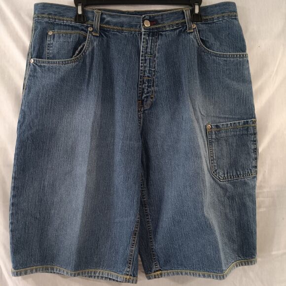Bugle Boy Other - Bugle Boy Blue Denim Jean Shorts, Men’s Sz 38x13 Wide Leg Baggy Skater Hip Hop